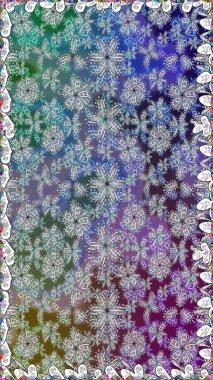 Renkli Bahar Temalı Kusursuz Arkaplan. Raster Modaya uygun kumaş deseni. Gri renkli şirin çiçek deseni. Düz Çiçek Elementleri Tasarımı.