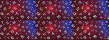 Mor ve kırmızı renkte çiçekler. Çiçekli karalama şeklinde Raster çiçek deseni. Nazikçe, güzel çiçek arkaplanı..