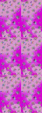 Watercolor, hand drawn. Raster - stock. Flowers of the valley on neutral and magenta colors. Sketch background pattern.