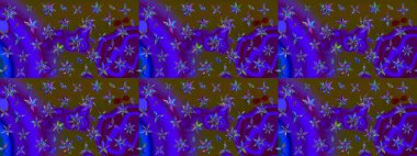 Soyut etnik raster çizim kalıbı. Kabile sanatı boho baskısı, klasik çiçek arkaplanı. Arkaplan dokusu, duvar kağıdı, mor renkli çiçek teması.