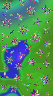 Organik motif arka planı. Çizim kalıbı. Raster illüstrasyonu. Ultraviyole kumaş deseni.