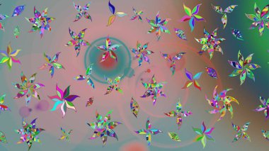 Küçük çaplı çiçeklerdeki basit şirin desenler. Tekstil veya kitap kapakları, imalat, duvar kağıtları, baskı, hediye paketi ve yapıştırma kitabı için çiçek eskizi geçmişi. Raster illüstrasyonu.