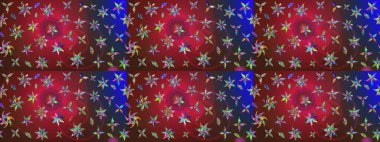 Çiçekleri, deniz kabukları, mandalaları ve suluboya efektleriyle donanma geçmişi. Yatak çarşafları, ceket, paket tasarımı, kumaş ve moda kavramları için tekstil baskısı. Çizim kalıbı etnik tasarım.