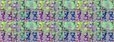 Doodle unsurları. Sorunsuz çiçek deseni kaydırma kağıt, davet, el ilanı, afiş veya Web sitesi Web sitesi arka plan duvar kağıdı için kullanılabilir. Elle çizilmiş Raster illüstrasyon.