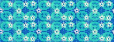 Raster illüstrasyonu. Çiçekli güzel suluboya desen. Tarafsız, mavi ve bej renklerde.