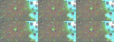 Karalama çiçekleri çizim kalıbı. Raster deseni. Sanat ilham verici ve bej renkli çiçekler ve arkasında iz bırakıyor. Gri ve bej el çizimi desen.