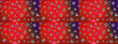 Renkli Yaz Temalı eskiz kalıbı. Düz Çiçek Elementleri Tasarımı. Sevimli çiçek raster deseni. Modaya uygun kumaş deseni.