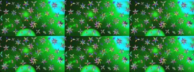 Renkli Bahar Teması eskiz kalıbı. Düz Çiçek Elementleri Tasarımı. Raster..