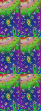 Tekstil, kumaş, kapaklar, duvar kağıtları, baskı, naylon, koleksiyon defteri, örgü, dekupaj için güzel bir eskiz. Küçük yeşil ve mavi çiçeklerle oldukça kaliteli besin torbası deseni.