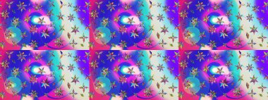 Mor ve mavi renkte çiçekler. Nazik, narin çiçek arkaplanı. Raster çiçek desenli ve çiçekli..