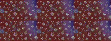 Raster Hip kumaş deseni. Eskiz Vintage Çiçek Deseni.