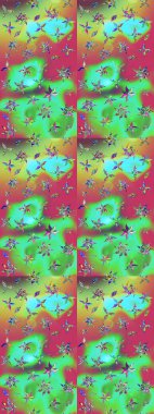 Güzel suluboya yaz çiçekleri deseni..