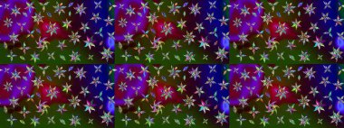 Kahverengi ve yeşil renklere karalamalar çizilmiş çiçek deseni. Raster illüstrasyonu.