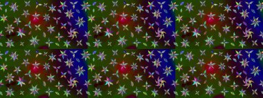 Desen, çizim, çiçek sınırı. Çiçek çelengi. Güzel, parlak, pürüzsüz kumaş, tuval. Kıvırcık, parlak örgü. Eski moda arka plan. Raster illüstrasyonu.