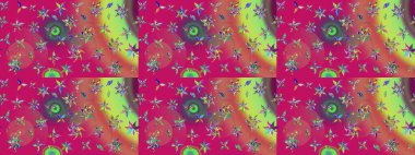 Yumuşak, yaz çiçekleri morumsu ve pembe renklerde. Raster illüstrasyonu. Raster çiçek desenli ve çiçekli..