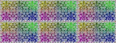 El çizimi Raster çizimi. Duvar kağıdı, web sitesi arka planı, ambalaj kağıdı, davetiye, broşür, afiş veya web sitesi için kusursuz çiçek deseni kullanılabilir. Parlak elementlerin.