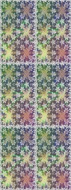 Altın karalama fantezi yapraklarından ve gri renkli çiçeklerden Raster soyut çiçek çelengi. El yapımı dekoratif çerçeve, albüm kapağı, tebrik kartı, klasik Art deco tarzı.