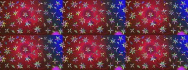 Vadinin kırmızı ve kahverengi renkli çiçekleri. Raster çiçek desenleri çiziyor..