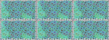 Kusursuz desen. Karala, karala, karala. Mavi renkte bir resim. Raster illüstrasyonu. Tekstil baskısı için ekose kelebek.