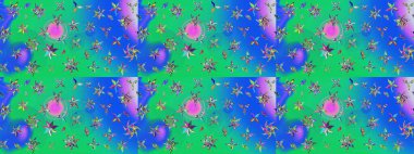 Çiçekler suluboya tarzında mavi ve yeşil renklerde. Mavi ve yeşil renkte çiçekler olan çiçek deseni çiz.