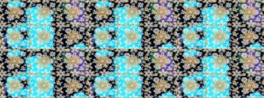 Klasik barok çiçekli, mavi yerine altın desenli. Süslü raster dekorasyonu. Mavi renklerdeki altın element. Lüks, kraliyet ve Viktorya dönemi konsepti.