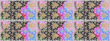 Kusursuz ortaçağ çiçek deseni. Raster illüstrasyonu. Gri renklerde altın. Doğum günü kartı, davetiye ya da afiş için iyidir. Dekoratif simetri arabesk.