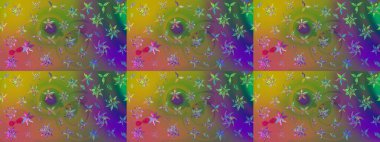 Yeşil ve kahverengi renkte manzaralı çiçek deseni. Çiçek kompozisyonu, el boyası, hassas şablon. Üst manzara, yumuşak stil. Sevgililer günü ve tebrik kartı konsepti için şık bir davet.