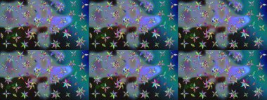 Çizim çiçek deseni duvar kağıdı, web sitesi arka planı, ambalaj kağıdı, davetiye, broşür, afiş veya web sitesi için kullanılabilir. El çizimi Raster çizimi. Karalama elementleri.