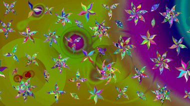 El çizimi Raster çizimi. Çizim çiçek deseni duvar kağıdı, web sitesi arka planı, ambalaj kağıdı, davetiye, broşür, afiş veya web sitesi için kullanılabilir. Karalama elementleri.