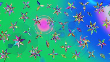 Yeşil ve mavi renklerde. Anti-stres için soyut örnek sayfası. Raster illüstrasyonu.