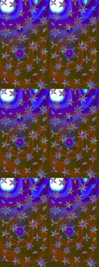 Çiçekli, yapraklı, çiçek desenli eskiz. Raster illüstrasyonu. El çizimi.