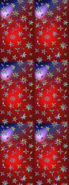 Raster illüstrasyonu. Tony 'nin kumaş kalıbını çiz. Modaya uygun kumaş deseni. Küçük çiçekte sevimli çiçek deseni var..