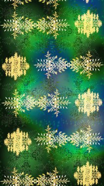 Noel kar taneleri ile arka plan. Raster resim. Raster Noel renkli arka plan ile sevimli kar tanesi. Kış arka plan.