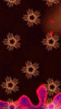 Raster resim. Raster kar taneleri desen. Renkli arka plan üzerinde raster sevimli kar taneleri.