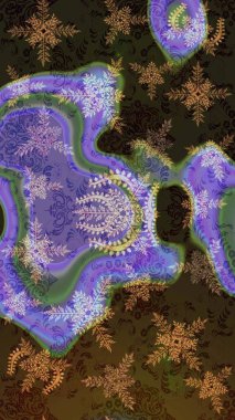 Raster kar taneleri deseni. Raster illüstrasyonu. Renkli arka planda güzel kar taneleri.