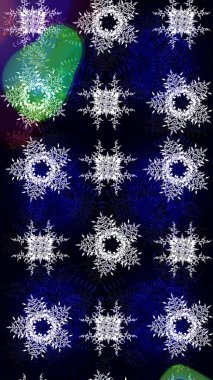 Holiday design for Christmas and New Year fashion prints. Christmas pattern with snowflakes abstract background. Raster illustration. Black, blue and gray snowflakes.