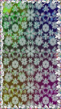 Renkli Bahar Temalı Kusursuz Arkaplan. Düz Çiçek Elementleri Tasarımı. Raster illüstrasyonunda kusursuz çiçek deseni. Renkli çiçekler.