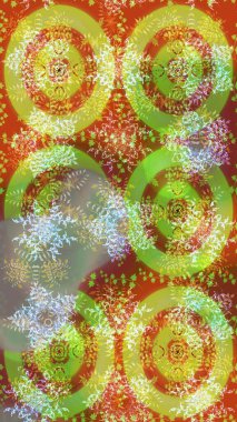 Yeni yıl kar tanesi. Güzel soyut kar tanesi raster tasarımı. Düz kar karalama ikonları, kar taneleri yeşille silueti, noel afişi için tarafsız ve kahverengi renkler, kartlar.