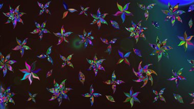 Gri ve kahverengi renkli parlak çiçekli halı deseni.