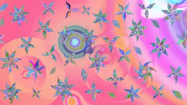 Tatil havası. Nazik romantik baskı. Raster güzel bir çiçek deseni çizmiş. Bahar mevsimi.