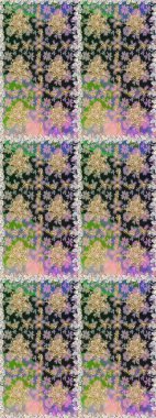 Golden pattern on gray colors with golden elements. Backdrop, fabric, gold wallpaper. Flat hand drawn vintage collection. Raster golden.