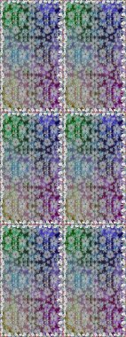 Yapraklı çiçekler ve kır renkli papatya çiçekleri. Kusursuz bir arka plan modeli. Raster - stok.