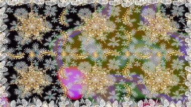 Gri ve nötr renklerde altın kar taneleri. Kış kar dokusu duvar kağıdı. Sembol bayramı, yeni yıl kutlamaları, altın desenler. Noel altın kar taneleri kusursuz desen.