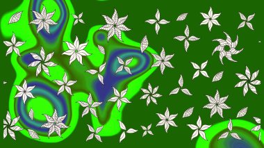 Poster ya da kapak için arka plan. Şirin, zarif çiçekler Raster illüstrasyonu. Davetiye ve kartpostal tasarımı için dekoratif çiçek unsurları. Tekstil için figür. Yapraklı çizim deseni.