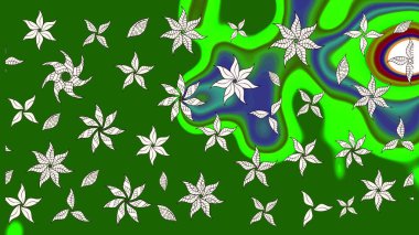 Raster illüstrasyonundaki çiçek desenli çizim. Renkli Bahar Teması eskiz kalıbı. Düz Çiçek Elementleri Tasarımı. Güzel kumaş deseni.