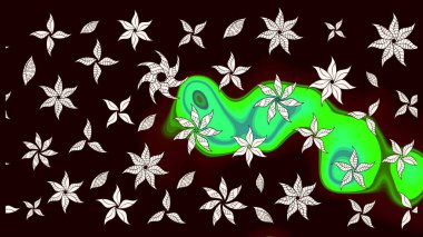 Siyah ve nötr renklerde çiçekler. Elle boyanmış suluboya resim çizimi çiçekler ve bitkiler.