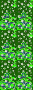 Çiçekli karalama şeklinde Raster çiçek deseni. Yeşil ve nötr renklerde çiçekler. Yumuşak, bahar çiçekli arka plan.