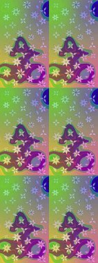 On green and neutral colors. Beautiful fabric pattern. Sketch Floral Pattern in Raster illustration. Raster illustration.
