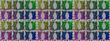 Kusursuz süs izi. Etnik Mandala havlusu. Raster Henna tarzı. Tebrik kartı geçmişi, boyama kitabı, arkaplan ve tekstil için kullanılabilir. Sınır Hindistan çiçek desenli paisley patentli.