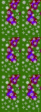 Renkli Bahar Teması eskiz kalıbı. Düz Çiçek Elementleri Tasarımı. Eskiz klasiği. Raster Şirin kumaş deseni.